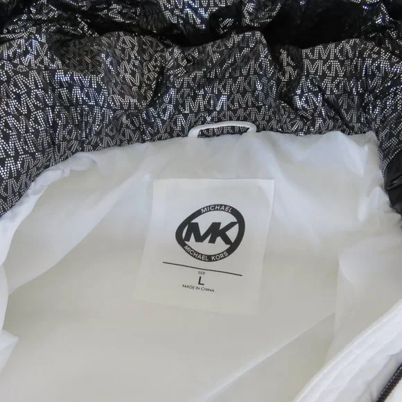 Michael Kors White Winter Coat Designer MK Jacket - Picture 9 of 9